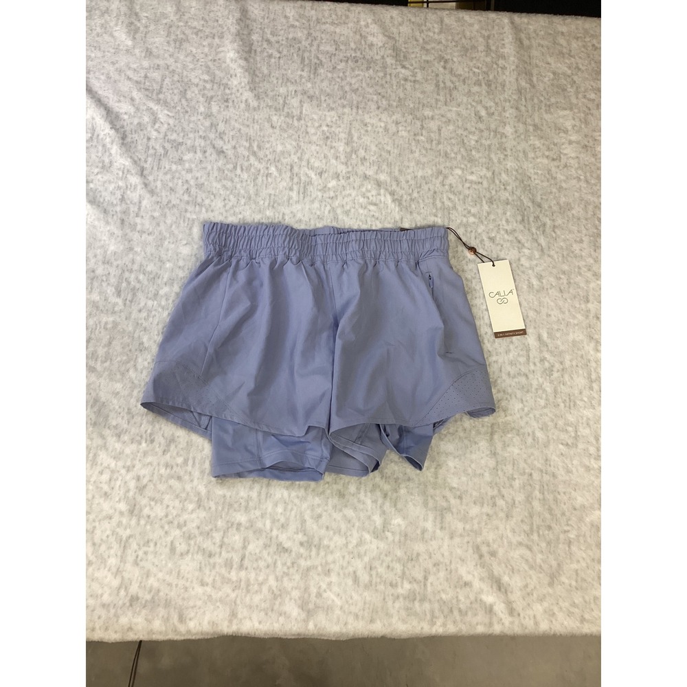 Calia Womens Mid-Rise 2-in-1 Infinity Shorts Periβ Dusk Purple WAX12377FS XS